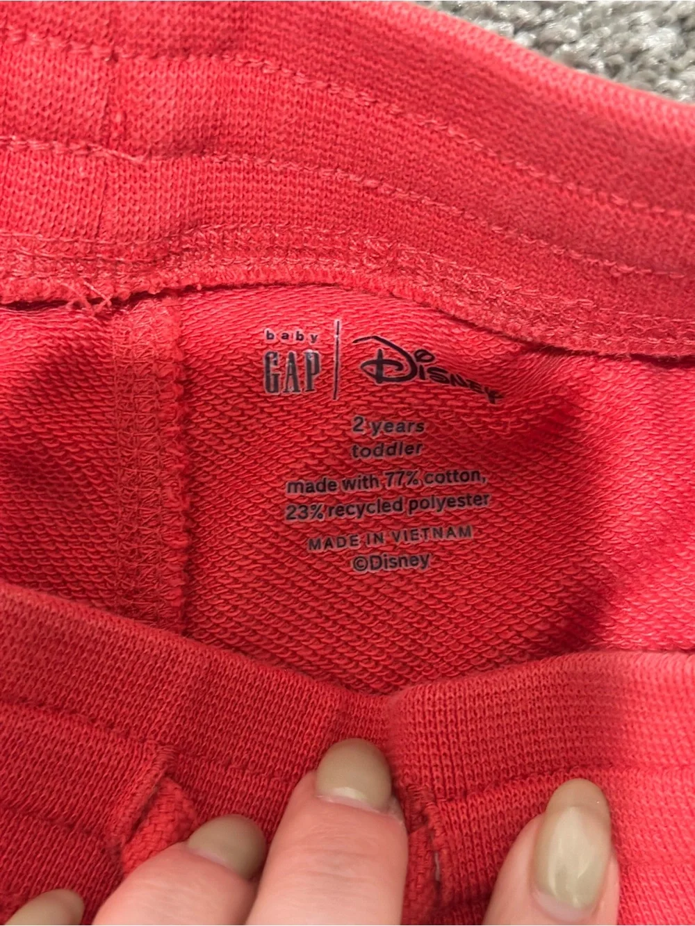Baby GAP Disney Mickey Red Graphic Drawstring Kids Shorts 2t
